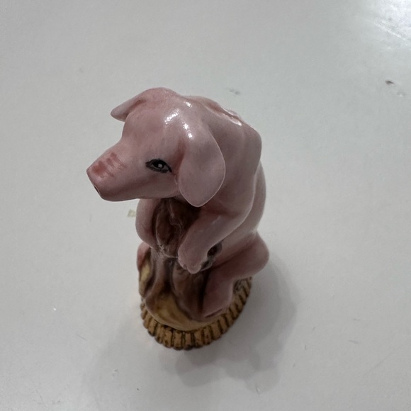 Rare Halcyon Days England Pig Enameled Porcelain Figurine Art - Picture 6 of 9